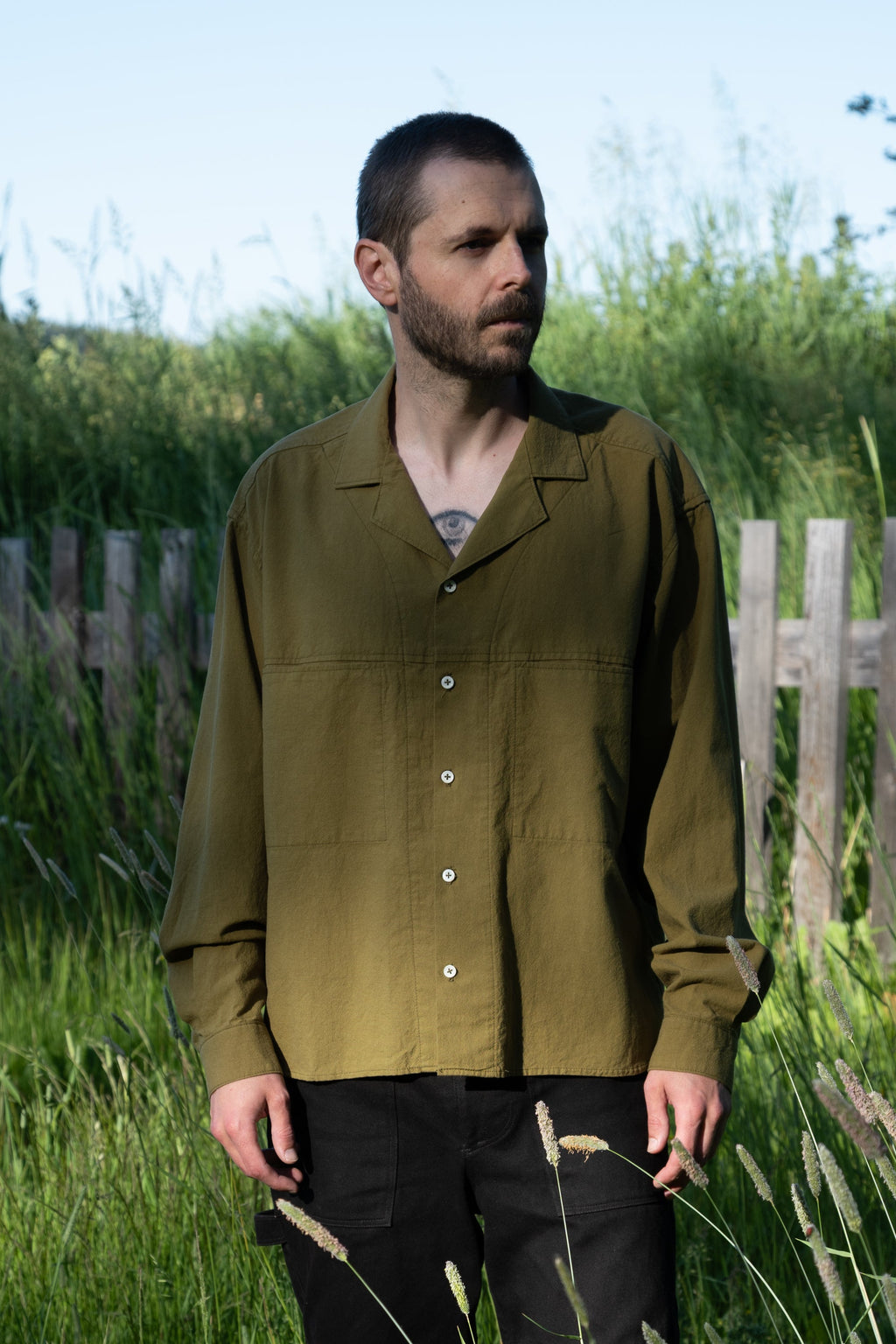 Crop Camp Collar Shirt - S - ARCHIVE