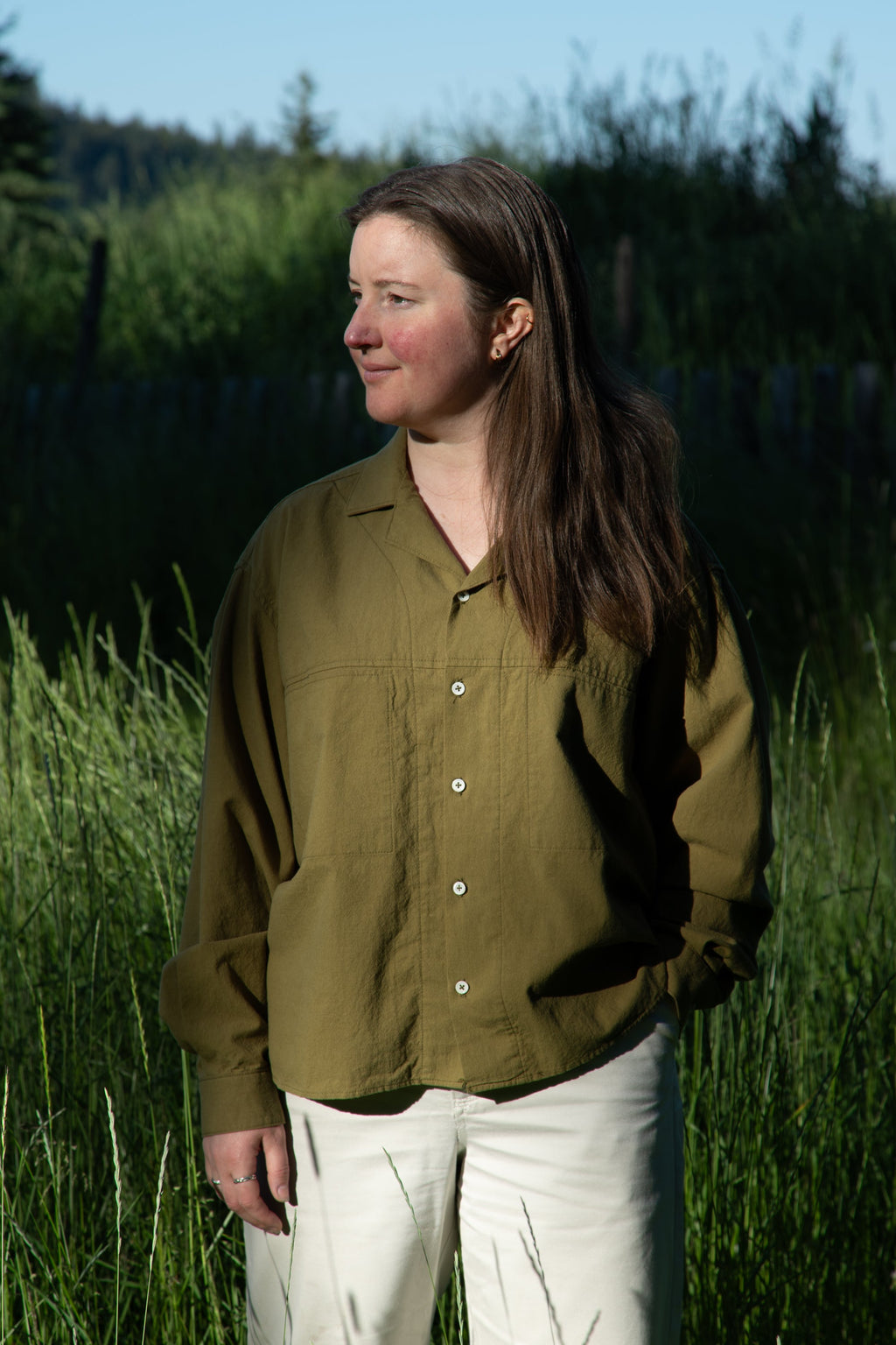 Crop Camp Collar Shirt - S - ARCHIVE