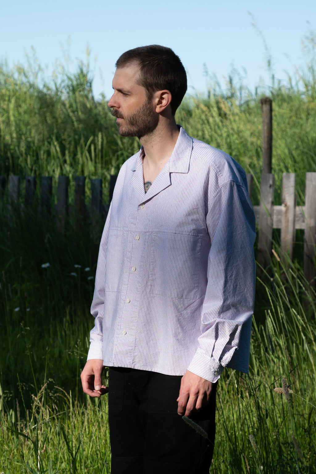 Crop Camp Collar Shirt - S - IMPERFECT