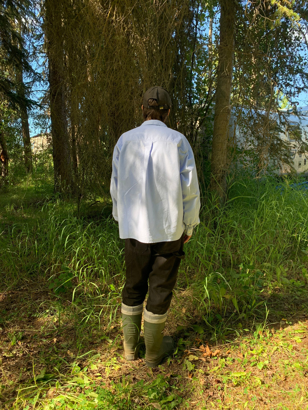 Crop Camp Collar Shirt - L - ARCHIVE