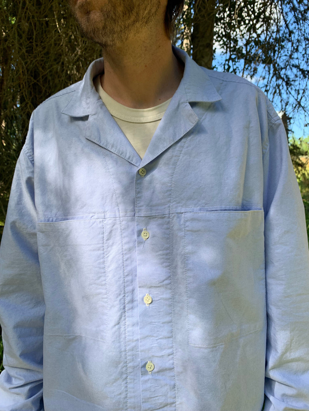 Crop Camp Collar Shirt - L - ARCHIVE