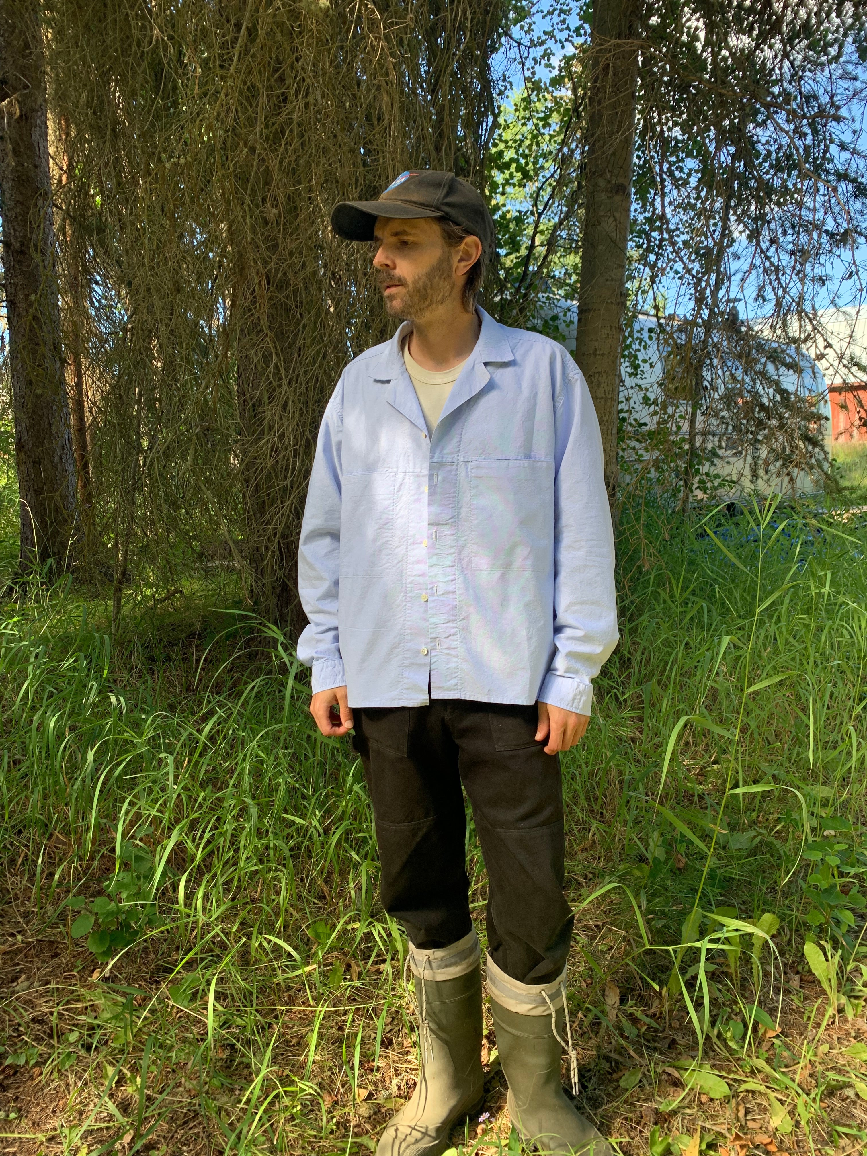 Crop Camp Collar Shirt - L - ARCHIVE