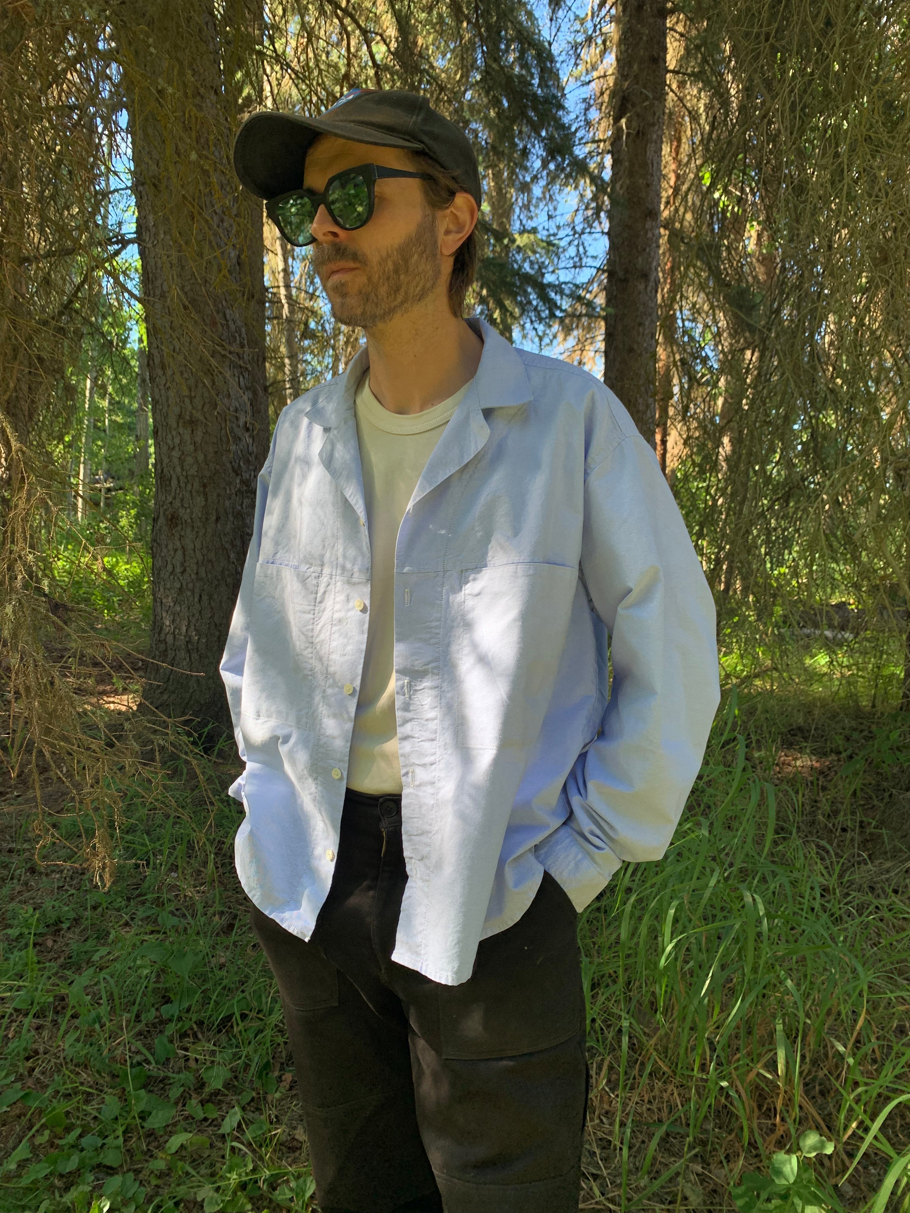 Crop Camp Collar Shirt - L - ARCHIVE