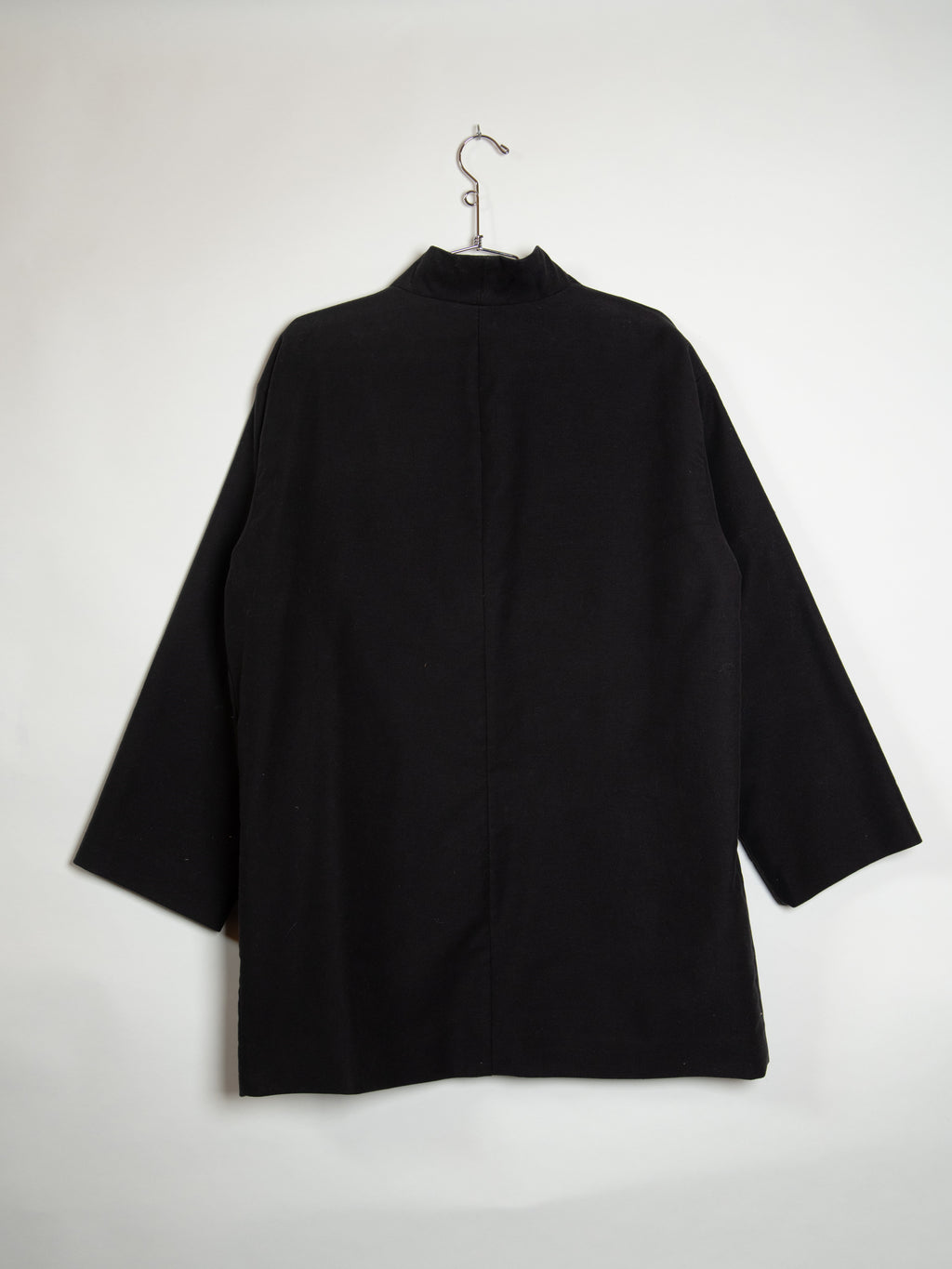 Shawl Collar Coat - Black Moleskin - ARCHIVE SALE