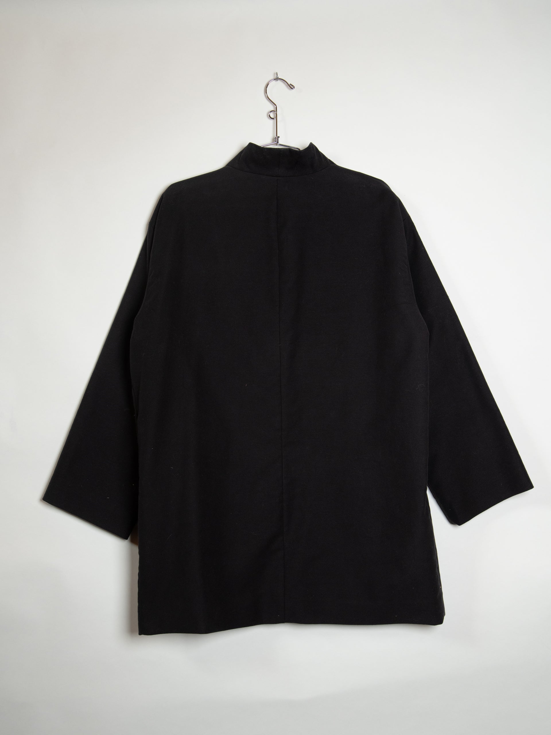 Shawl Collar Coat - Black Moleskin - ARCHIVE SALE